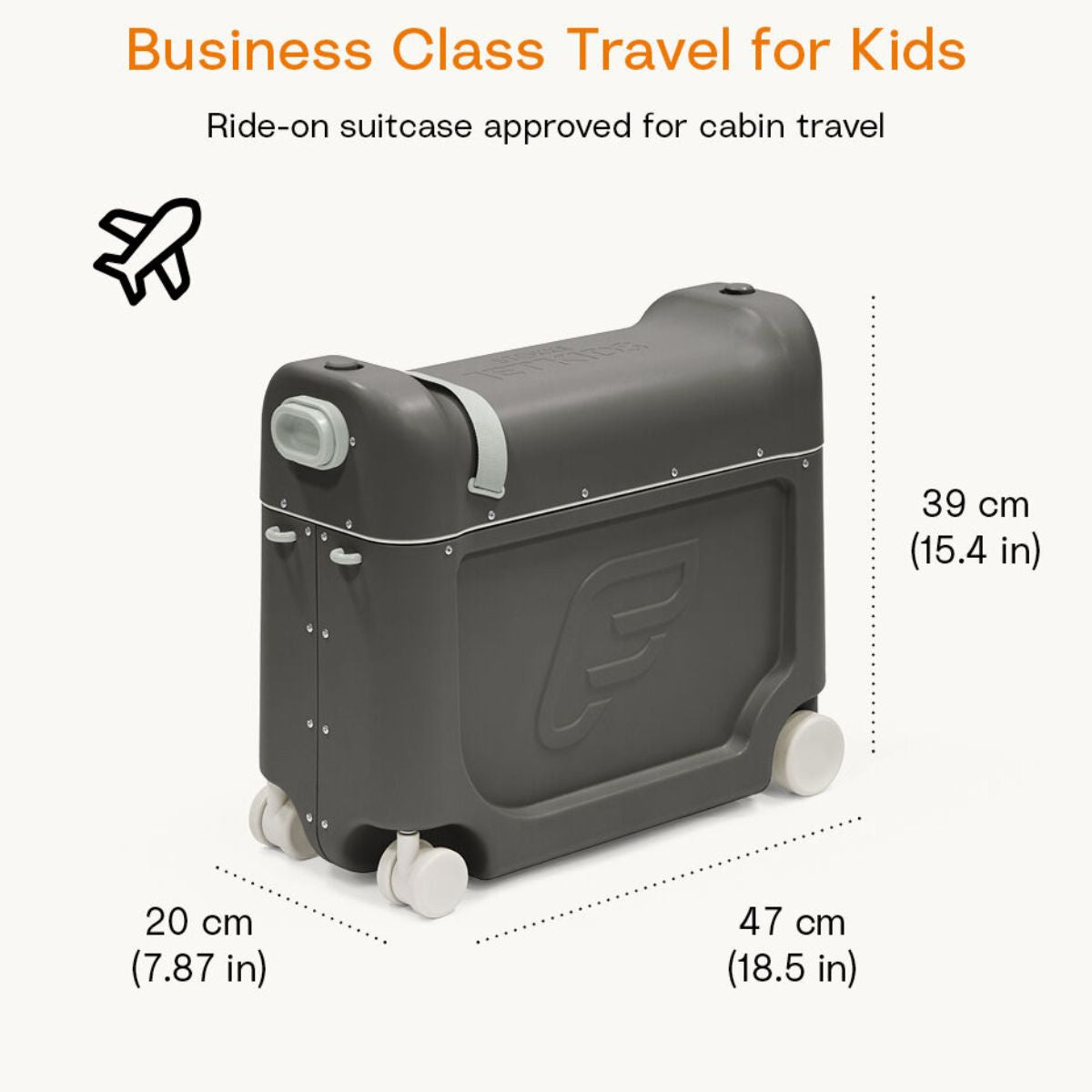 Stokke JetKids BedBox - Midnight Grey - Fun Airport Companion